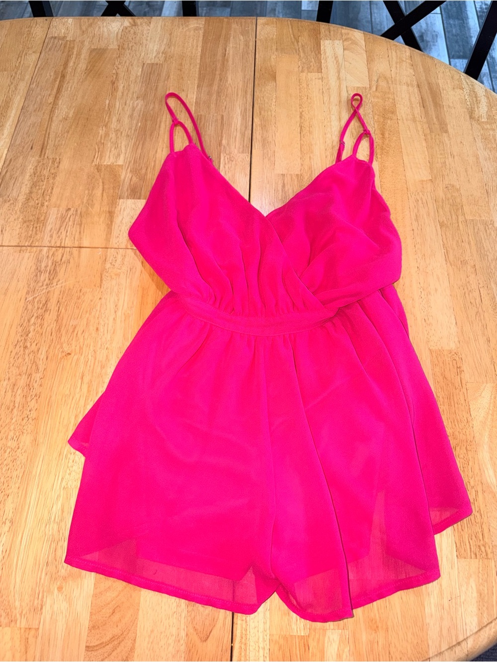 verty Hot Pink Spaghetti Strap Romper